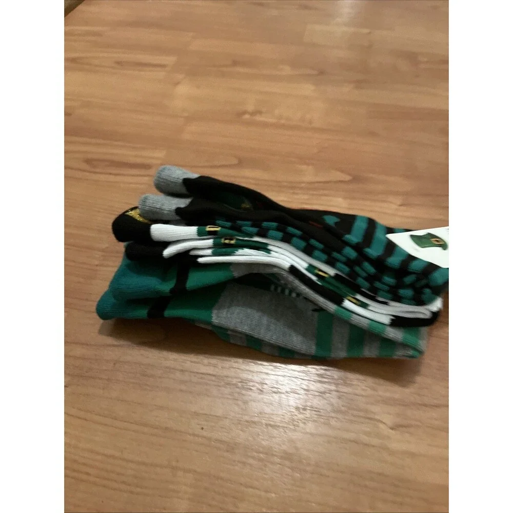 St Patrick’s Day Novelty Socks 3 Pair Shoe Size     6-12